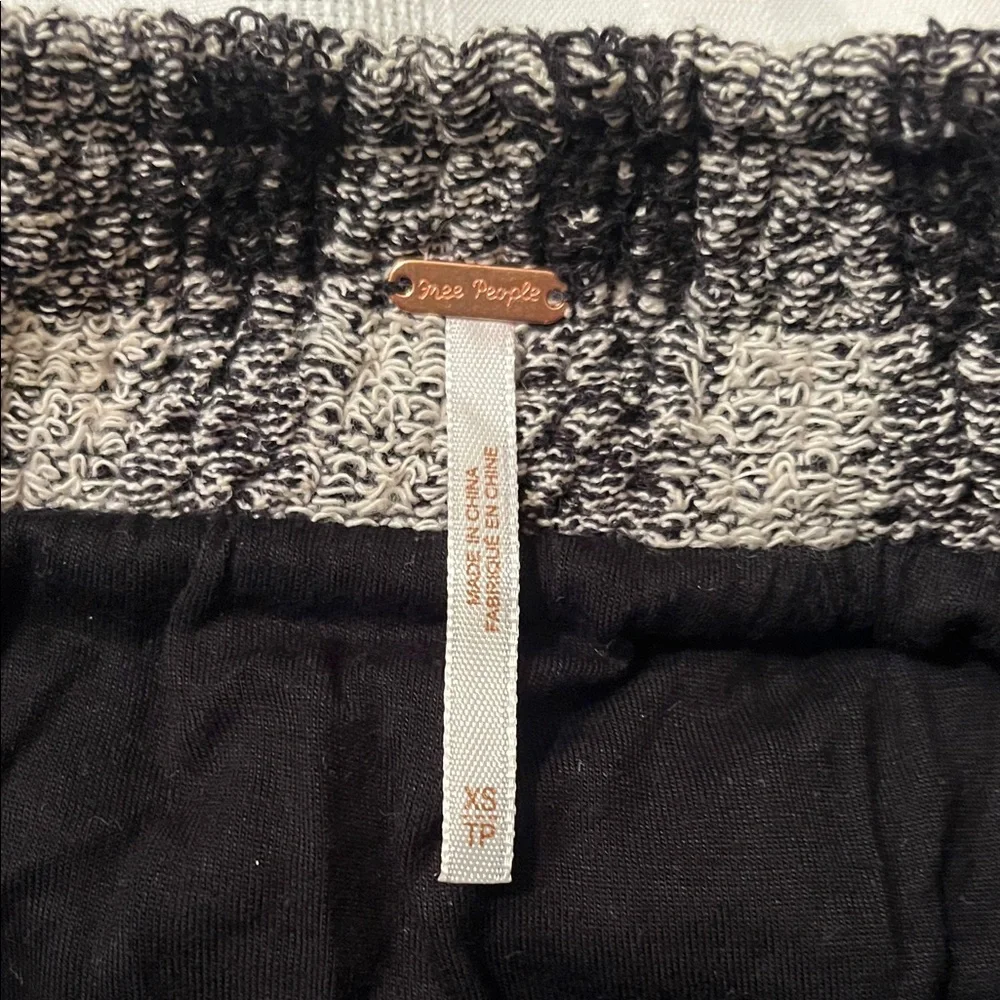 Free People Checkered Skater Skirt - Black and Cream - Picture 2 of 7